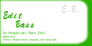 edit bass business card